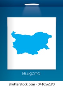 A Map of the country of Bulgaria