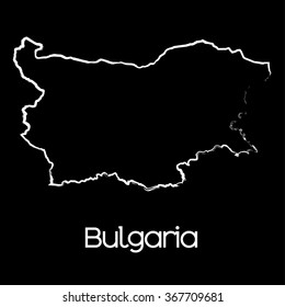 A Map of the country of Bulgaria