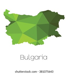 A Map of the country of Bulgaria 