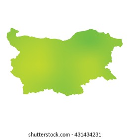 A Map of the country of Bulgaria