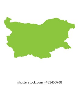A Map of the country of Bulgaria