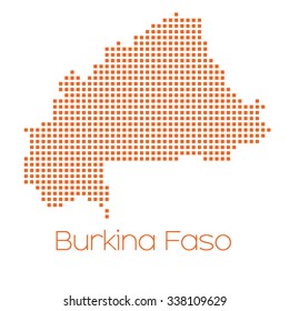A Map of the country of Burkina Faso