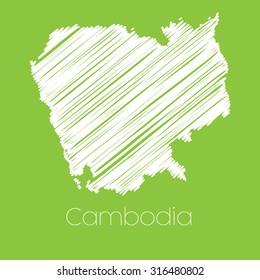 A Map of the country of Cambodia