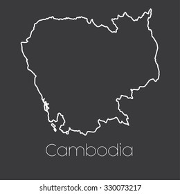 A Map of the country of Cambodia