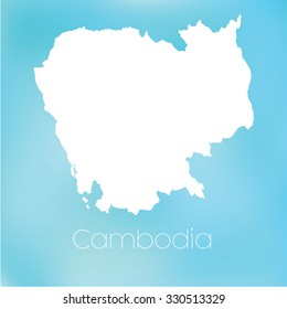 A Map of the country of Cambodia