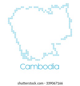 A Map of the country of Cambodia