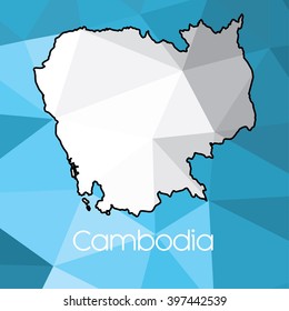 A Map of the country of Cambodia