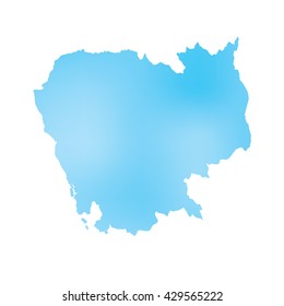 A Map of the country of Cambodia