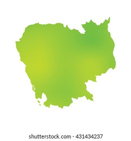 A Map of the country of Cambodia
