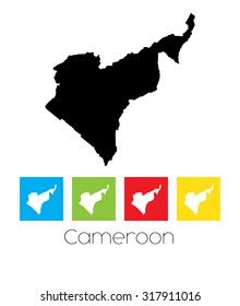 A Map of the country of Cameroon