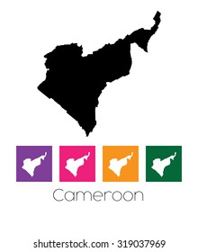 A Map of the country of Cameroon