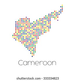 A Map of the country of Cameroon