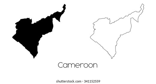 A Map of the country of Cameroon