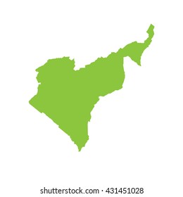 A Map of the country of Cameroon