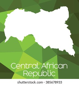 A Map of the country of Central African Republic