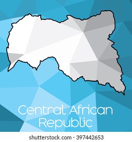 A Map of the country of Central African Republic