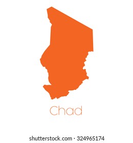 A Map of the country of Chad