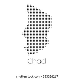 A Map of the country of Chad