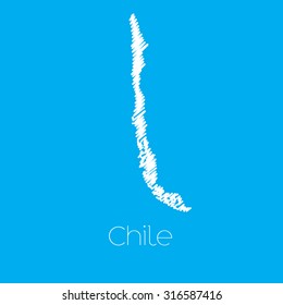 A Map of the country of Chile