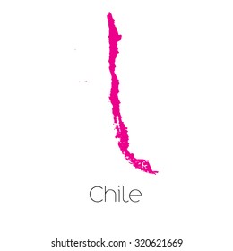 A Map of the country of Chile