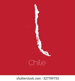 A Map of the country of Chile