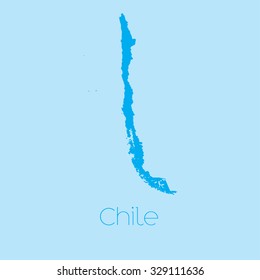 A Map of the country of Chile