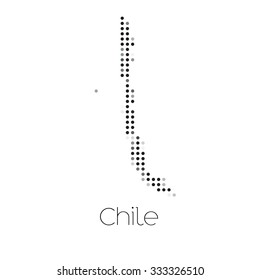 A Map of the country of Chile