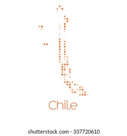 A Map of the country of Chile