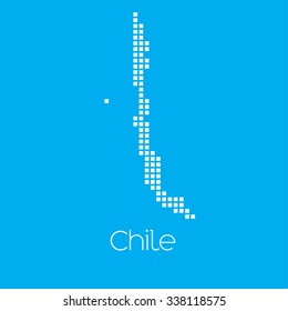 A Map of the country of Chile
