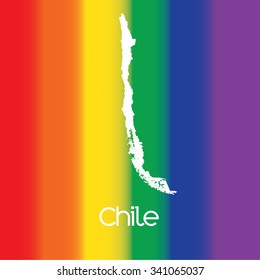 A Map of the country of Chile