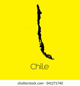 A Map of the country of Chile