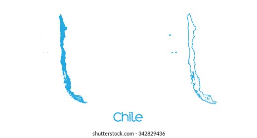 A Map of the country of Chile