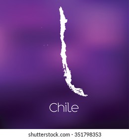 A Map of the country of Chile
