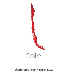 A Map of the country of Chile