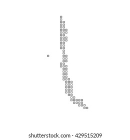 A Map of the country of Chile