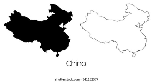 A Map of the country of China