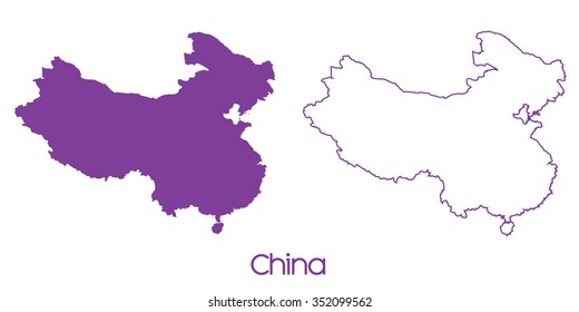 A Map of the country of China
