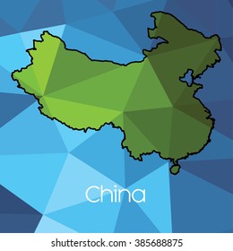 A Map of the country of China