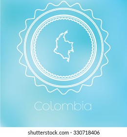 A Map of the country of Colombia