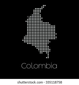 A Map of the country of Colombia