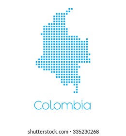 A Map of the country of Colombia