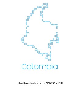 A Map of the country of Colombia