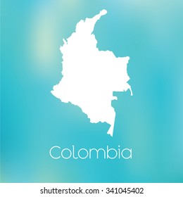 A Map of the country of Colombia