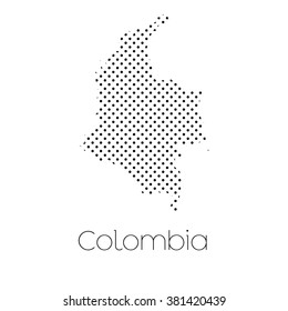 A Map of the country of Colombia