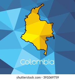 A Map of the country of Colombia