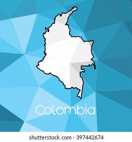 A Map of the country of Colombia