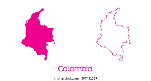 A Map of the country of Colombia