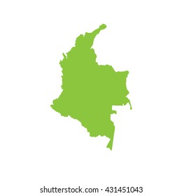 A Map of the country of Colombia