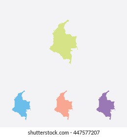 A Map of the country of Colombia