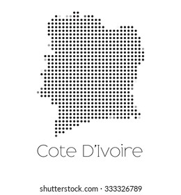 A Map of the country of Cote Divoire